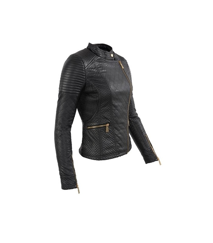 Designer Damen Kunstleder Jacke D-144