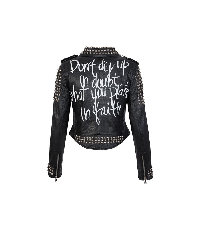 Damen bikerjacke kunstlederjacke schwarz lederimitat übergangsjacke kunstleder