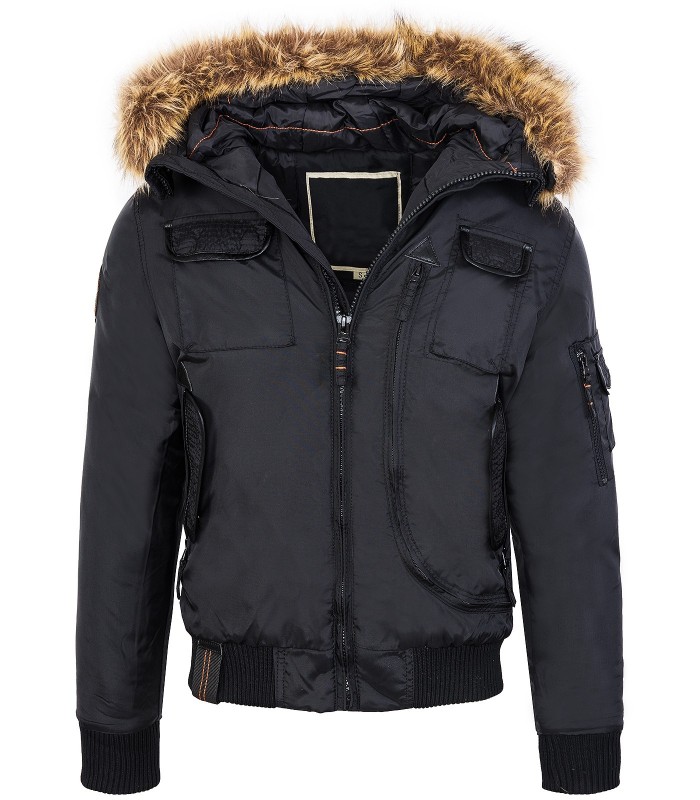 Outdoor herren jacke parka winterjacke kapuze fellkragen warm winter 