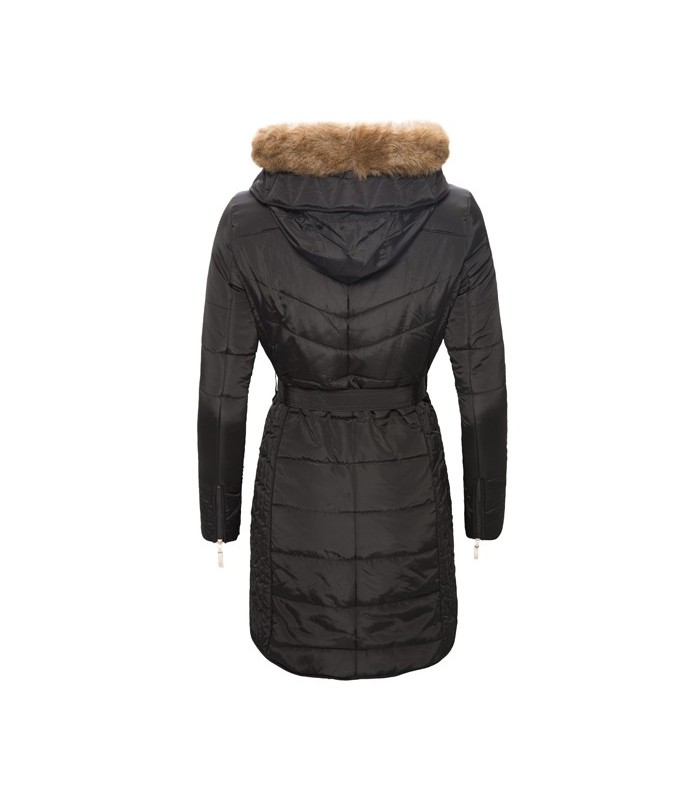 Damen Winter Mantel Steppjacke Kunstfell D-104