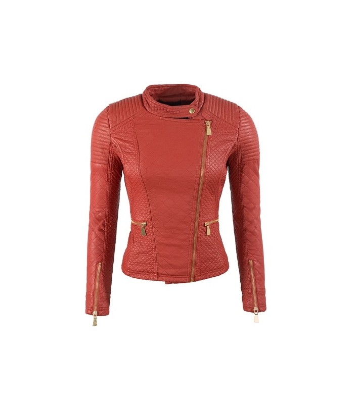 Designer Damen Kunstleder Jacke D-144