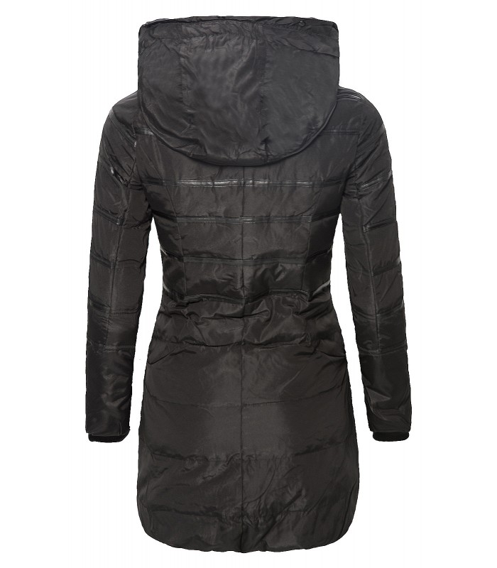 Damen Daunenjacke gesteppt Schwarz D-110