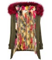 Damen Parka Winterjacke mit XXL-Kunstfellkragen D-121