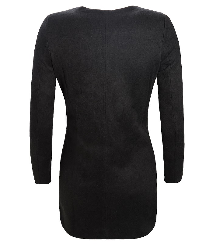 Damen Mantel Übergangsjacke Rundhalsausschnitt D-131 