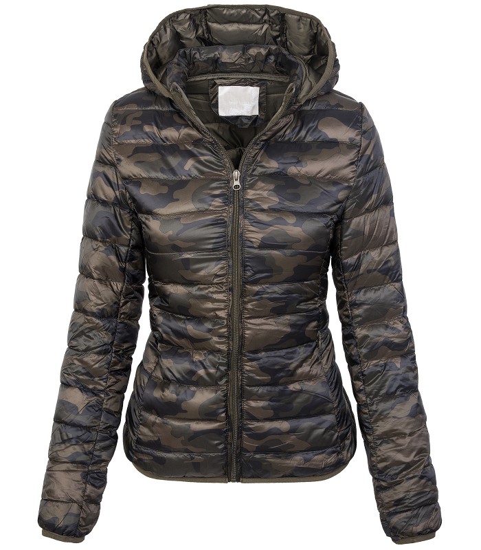 Damen Übergangs Jacke Stepp Jacke kurze Jacke Kapuze gesteppt 
