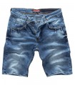 Rock Creek Herren Jeans Shorts Blau Used-Look RC-2122