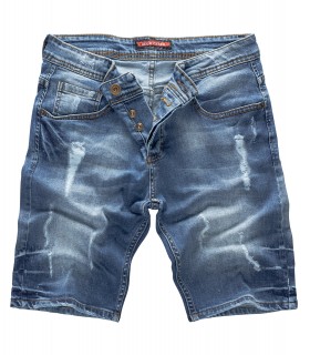 Rock Creek Herren Jeans Shorts Destroyed Blau RC-2123