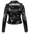 Damen Kunstleder Jacke Übergangsjacke Latex-Optik D-419