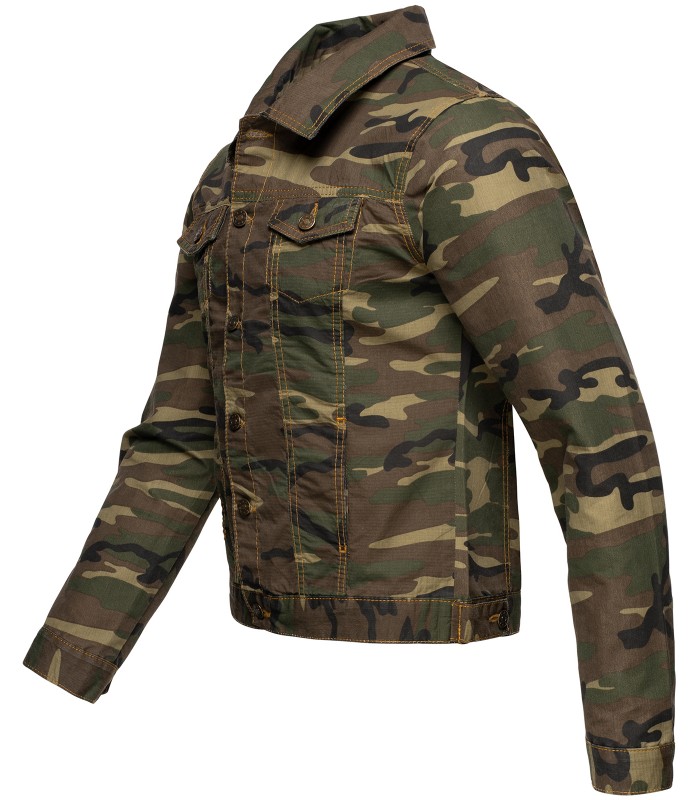 Rock Creek Herren Jeansjacke Army-Look Camouflage RC-2213
