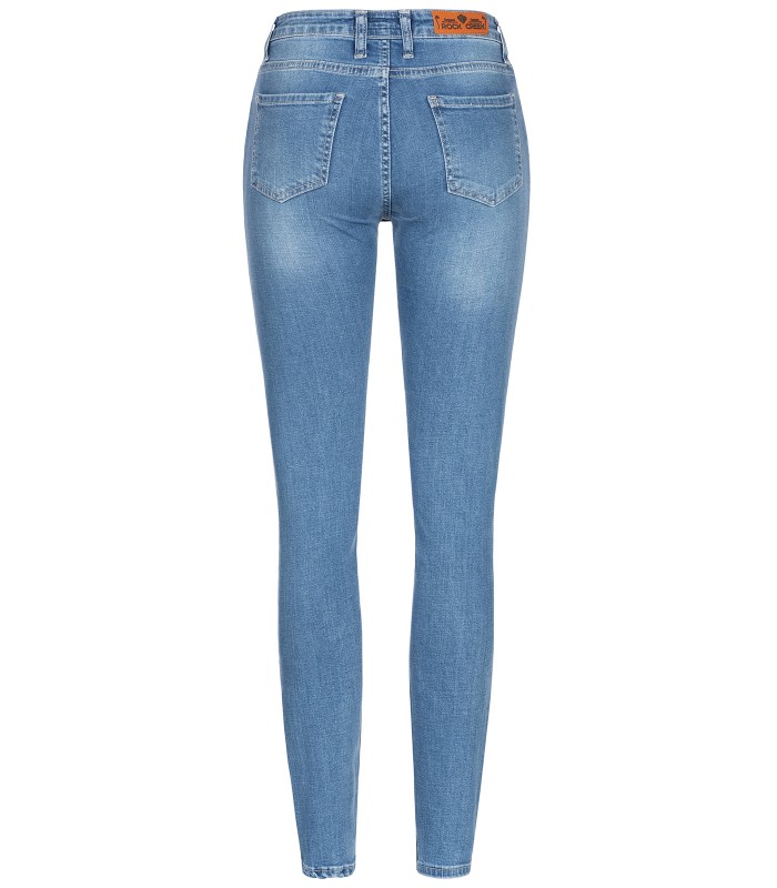 Rock Creek Damen Skinny Jeans Blau Stonewashed D-399