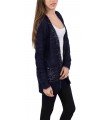 Damen Strick Jacke Cardigan Pullover D-338
