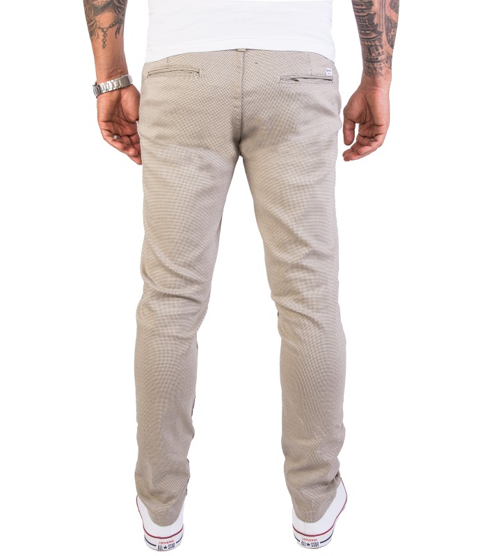 Rock Creek Herren Chino Hose Slim Fit mit Punktemuster RC-2154