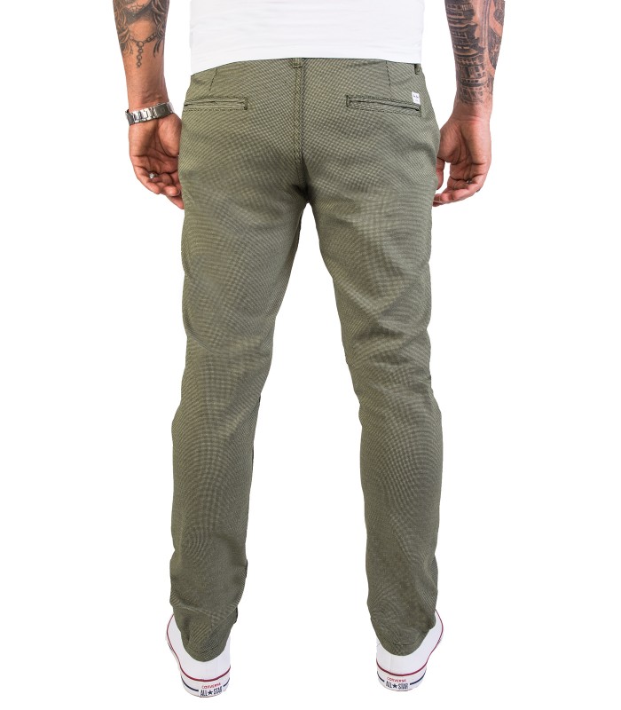 Rock Creek Herren Chino Hose Slim Fit mit Punktemuster RC-2154