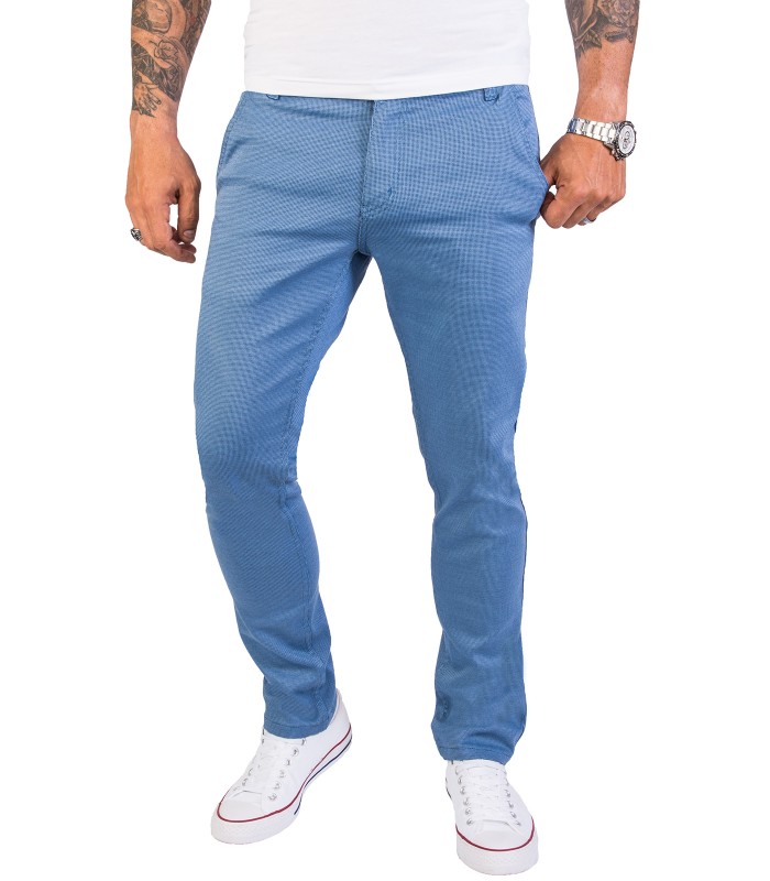 Rock Creek Herren Chino Hose Slim Fit mit Punktemuster RC-2154