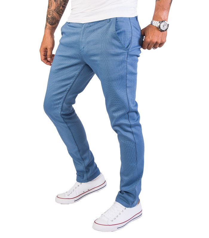Rock Creek Herren Chino Hose Slim Fit mit Punktemuster RC-2154