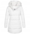 Damen Winterjacke gesteppter Parka mit Kunstfellkragen D-429