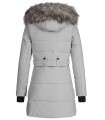Damen Winter Jacke Mantel mit Kunstfellkragen D-435