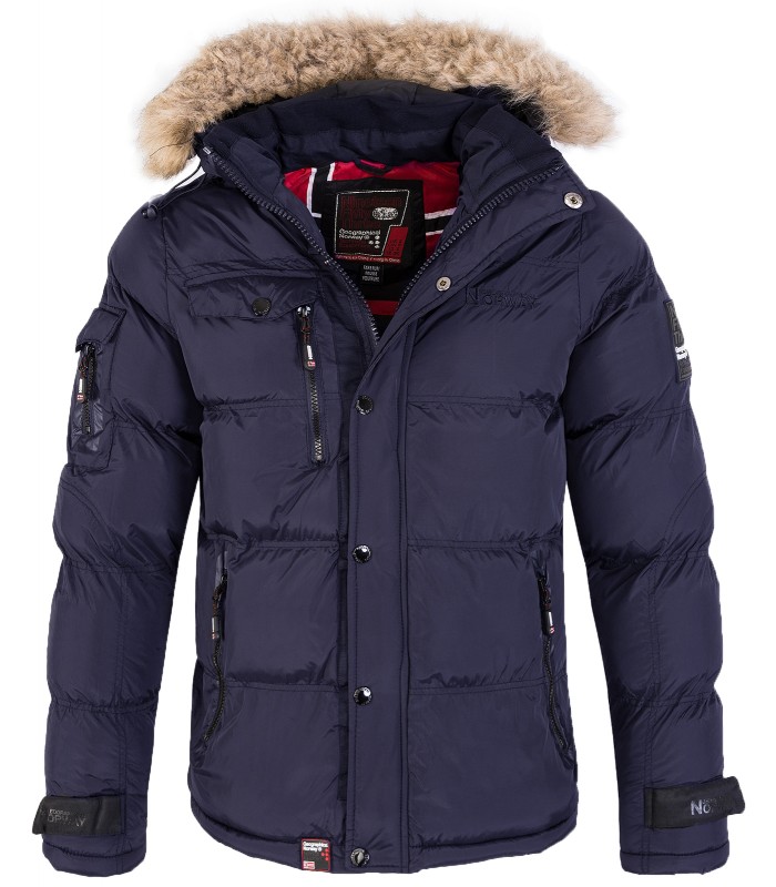 Geographical Norway Herren Winter Jacke Kunstfellkragen H-214