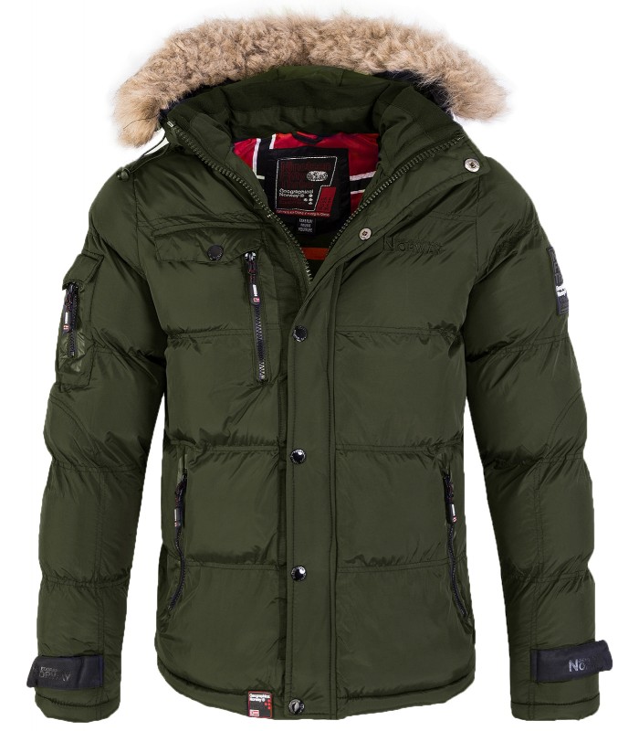 Geographical Norway Herren Winter Jacke Kunstfellkragen H-214