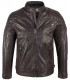 Rock Creek Herren Lederjacke Kragen mit Druckknopfverschluss H-180