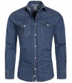 Rock Creek Herren Jeanshemd Kentkragen Blau H-200
