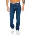 Herren Jeans Hose Blau Used-Look Stonewashed Herrenjeans LL-314