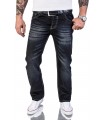 Herren Designer Jeans Hose Wachsbeschichtung Coated Stonewash 