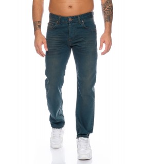 Lorenzo Loren Herren Jeans Regular Fit Dunkelblau LL-325