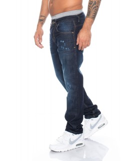 Lorenzo Loren Herren Jeans Comfort Fit Dunkelblau LL-300