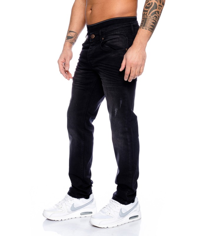 Designer Herren Jeans Schwarz Hose Comfort Jeans Herrenhose