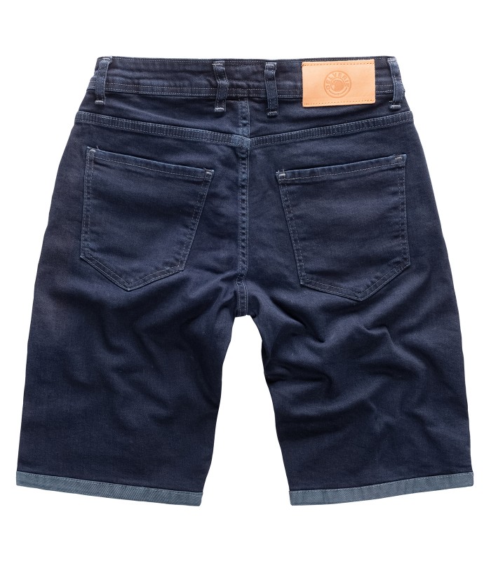 Gelverie Herren Jeansshorts Slim Fit Dunkelblau G-301