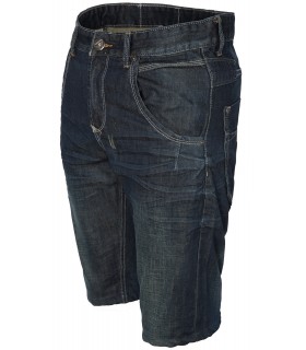 Herren Jeansshorts Regular Fit Dunkelblau H-070