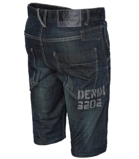 Herren Jeansshorts Regular Fit Dunkelblau H-070