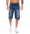 Herren Jeansshort Regular Fit Blau H-073