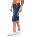 Herren Jeansshort Regular Fit Blau H-073