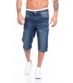 Herren Jeansshorts Stonewashed Dunkelblau H-094