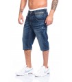 Herren Jeansshorts Stonewashed Dunkelblau H-094