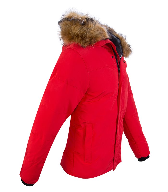 Herren Winter Jacke mit Kunstfellkragen H-162