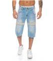 Herren Jeans Shorts Bermuda Hose Bikerhose Blau 