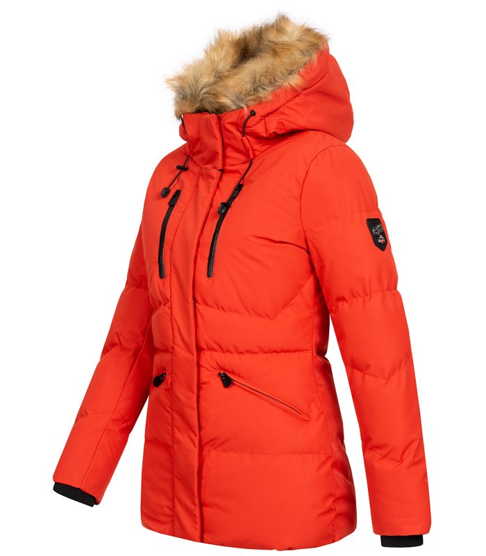 Geographical Norway Damen Winter Jacke mit Kunstfellkragen D-437