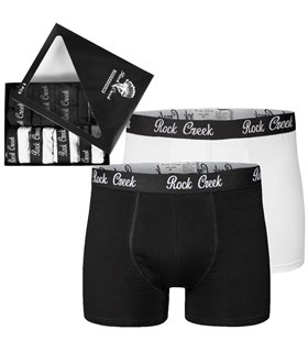 Rock Creek Herren Boxershorts Schwarz Weiss Set H-218 