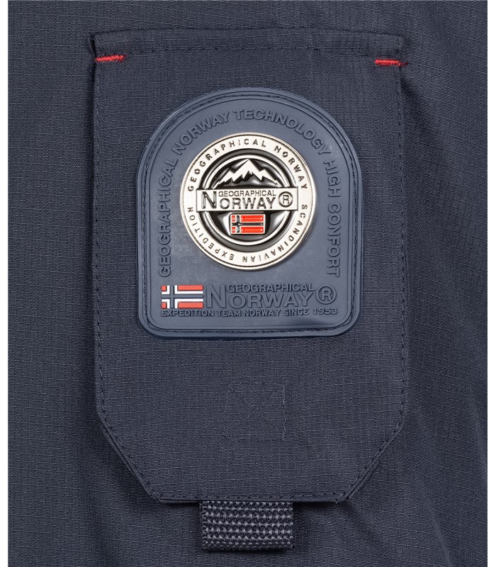 Geographical Norway Herren Winter Jacke Parak mit Kunstfell H-229