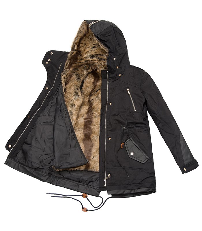 Damen Jacke Winter Parka Mantel Teddyfell gefütterte Jacke lang D-100
