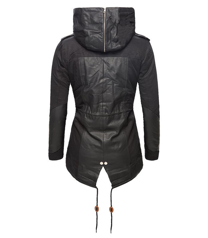 Damen Jacke Winter Parka Mantel Teddyfell gefütterte Jacke lang D-100