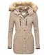 Damen Parka Winterjacke mit Kunstfellkragen D-105 