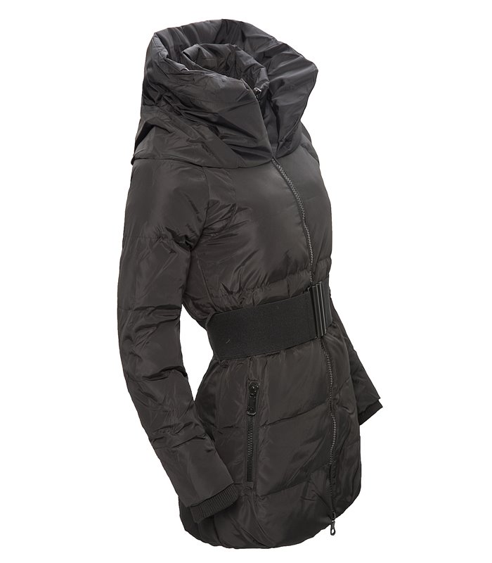 Damen Daunenjacke Steppmantel mit Gürtel D-115