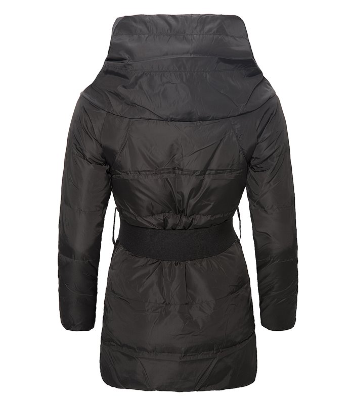Damen Daunenjacke Steppmantel mit Gürtel D-115