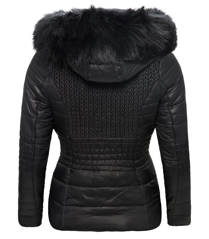 Damen Winter Jacke Steppjacke mit Kapuze D-117