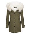 Damen Winter Parka mit XXL-Kunstfellkragen D-122 