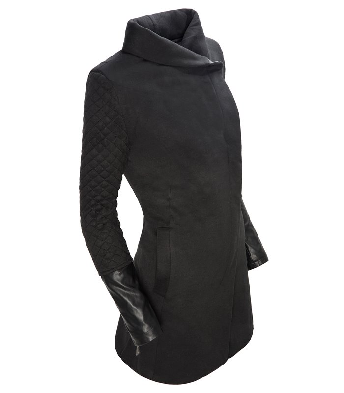 Damen Übergangsjacke Mantel gesteppte Ärmel D-125